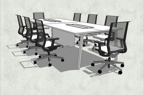 高效辦公空間的構建 精品會議室長桌椅SU模型素材與專業(yè)攝像制作服務